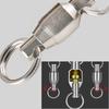 50pcs Ball Bearing Swivels Double Round Split Rings Connectors Fishing Tackle
