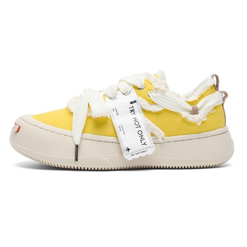 2024 Tan Jianci Smile Face Thick-Soled Canvas Sneakers for Men & Women 43