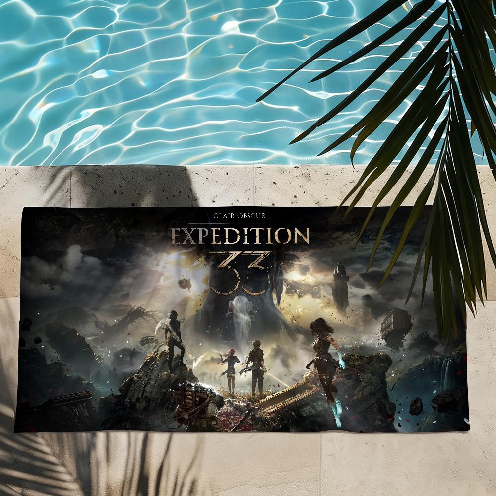 Game E-Expedition 33 Towel Quick Dry Absorbent Beach Towel for Sports, Fitness, Swimming and Outdoor Activities