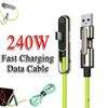 3-in-1 Fast Charging Data Cable Builtin Desk Bracket Data Wire Foldable Phone Holder Data Cable