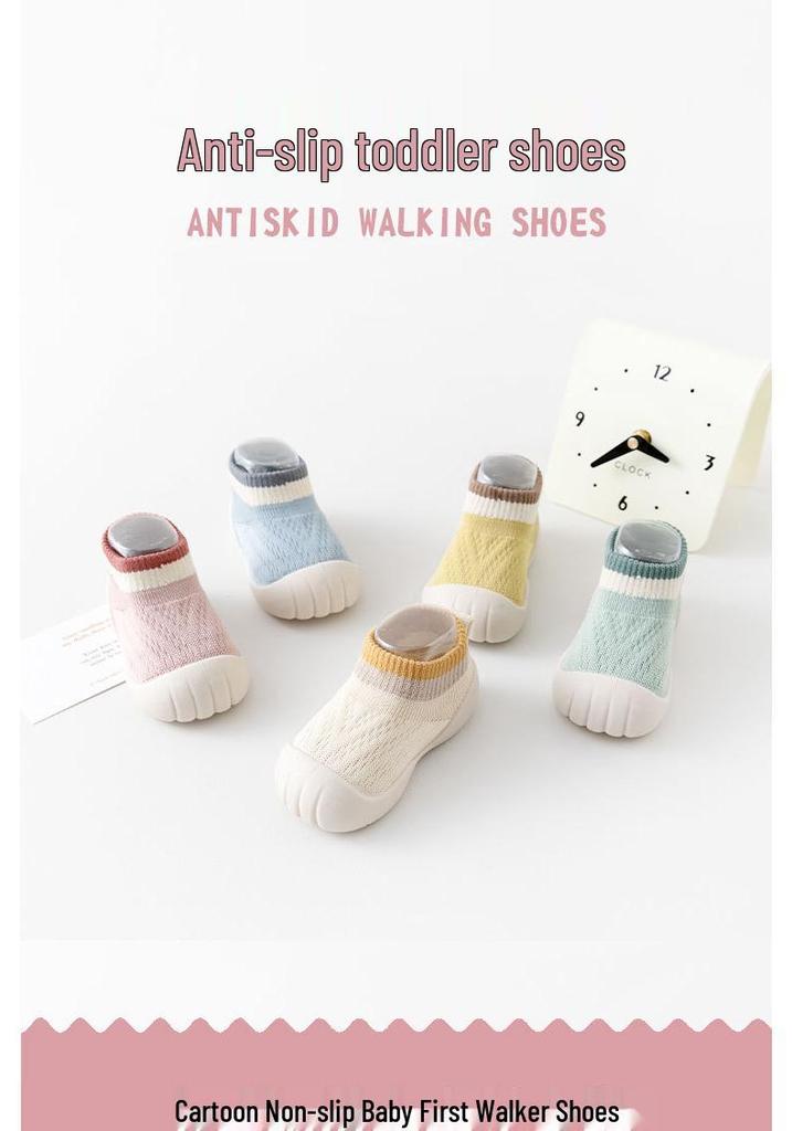 Unisex Baby Flyknit Indoor Shoes: Soft Sole, Breathable, Non-slip Toddler Shoes for Summer & Spring