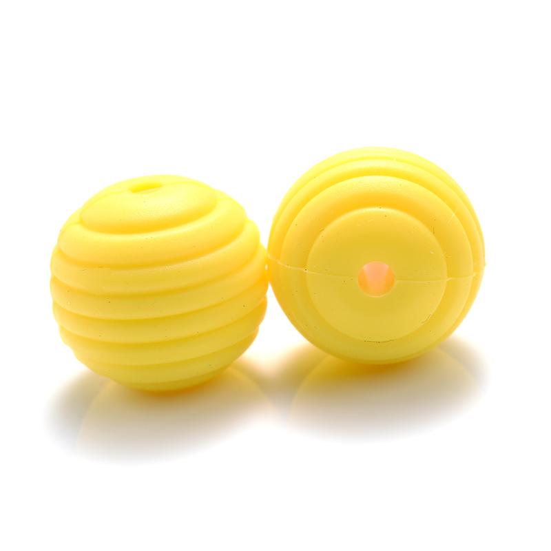 10 Stück/Los 15mm Baby-Silikonperlen Beißringe für 4-6 Monate Spiral-Lebensmittelechtes Silikon Beißring Schnuller Kette Halskette Herstellung