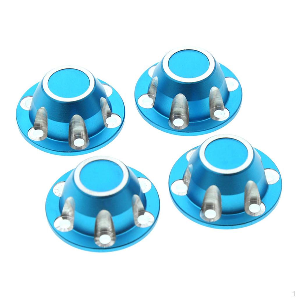 Aluminum Alloy RC Anti-Loose Rim Locking Nuts Replacement for SCX6 JLU 1/6 DIY Model Car Truck Hobby
