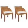 Day and Night - Day and Night Dining Chairs with Cushions 2 Pcs Light Brown Natural Rattan