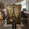 Paris Eiffel Tower Print Flannel Blanket, High quality Comfortable for All Seasons, Home Decor, Warmth and Comfort, Perfect for Christmas Gifts85