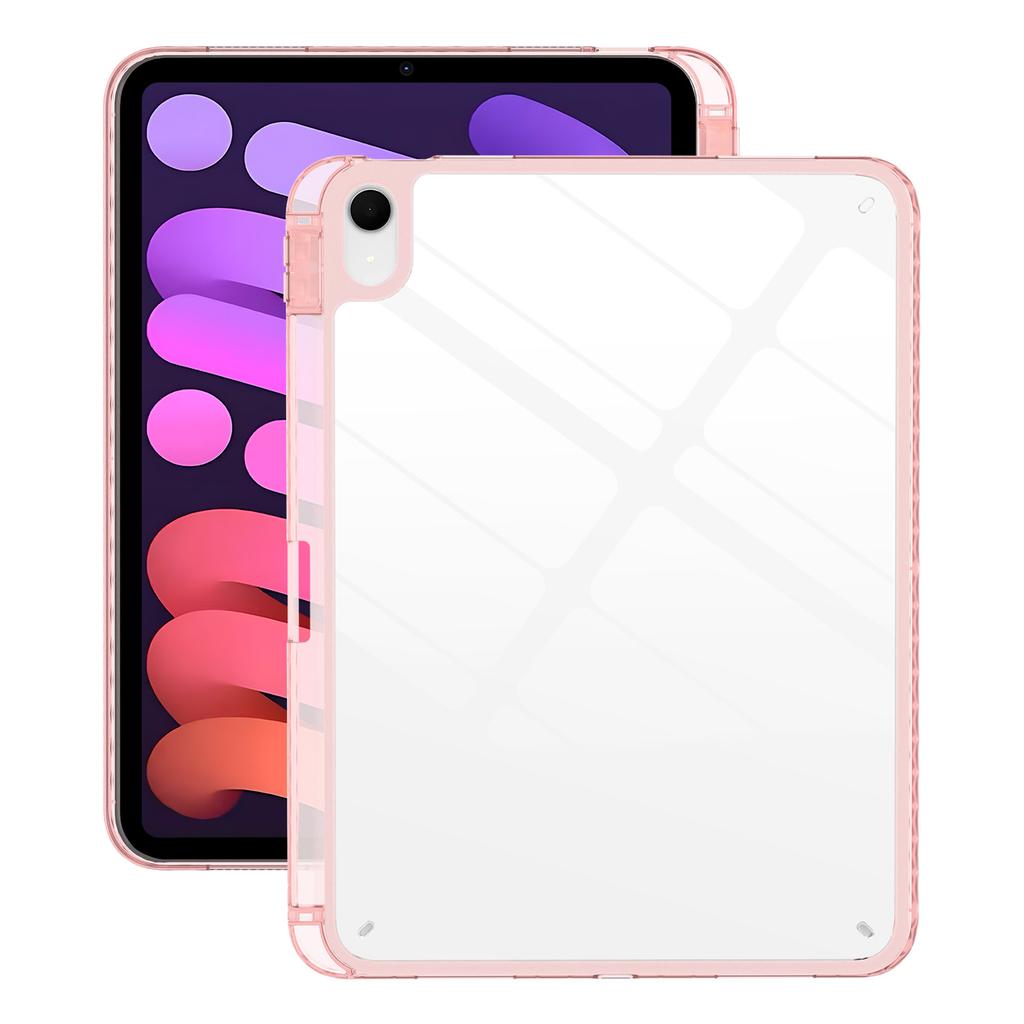 For iPad (2025) / 10.9 (2022) Case TPU + Acrylic Clear Back Ultra Thin Tablet Cover with Pen Slot