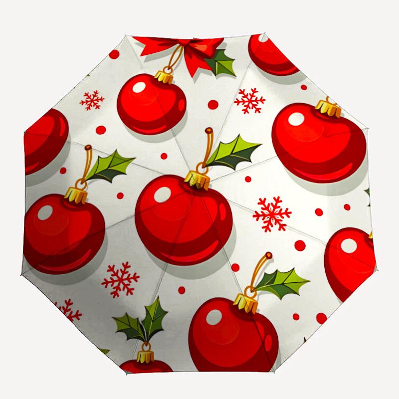 1pc Christmas ornaments Automatic Umbrella Portable Home Essential Umbrella, Iron Umbrella Structure Suitable for All Seasons yy251123167