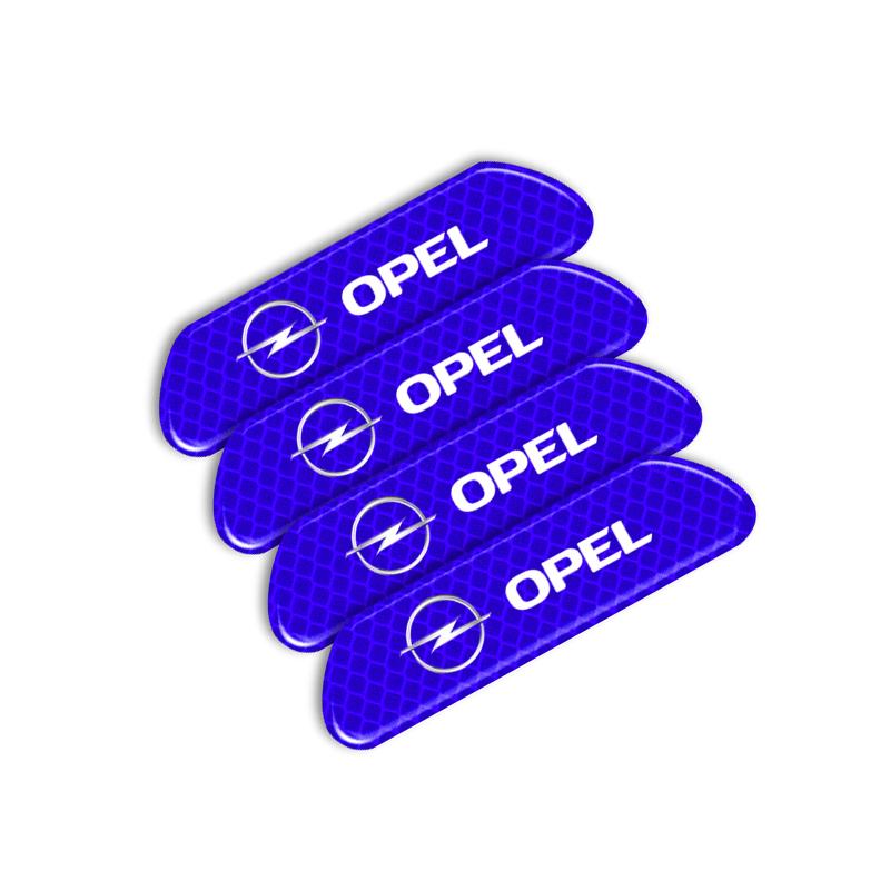 AAGX1 4PCS Reflective Car Door Sticker Safety Opening Warning For Opel Astra j Insignia Astra g Corsa Zafira b Mokka Vivaro Meriva