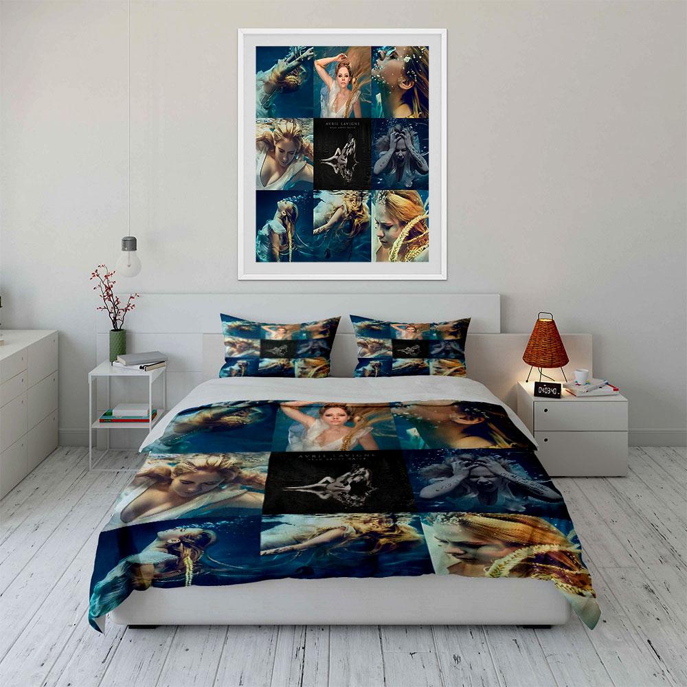 Underwater Artistic Portrait Set Bedding Duvet Cover Set Duvet Cover Pillowcases (1*Duvet Cover 2*Pillowcases, without duvet insert)