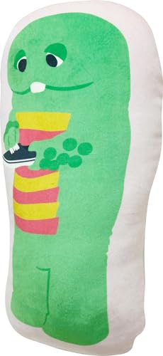 MORIPiLO Hugging Pillow - Gachapin & Mukku - Gachapin (Mochi Mochi Die-Cut Cushion) - Soft and Gentle on the Skin - Plush Toy - Nap Pillow - Green - 1