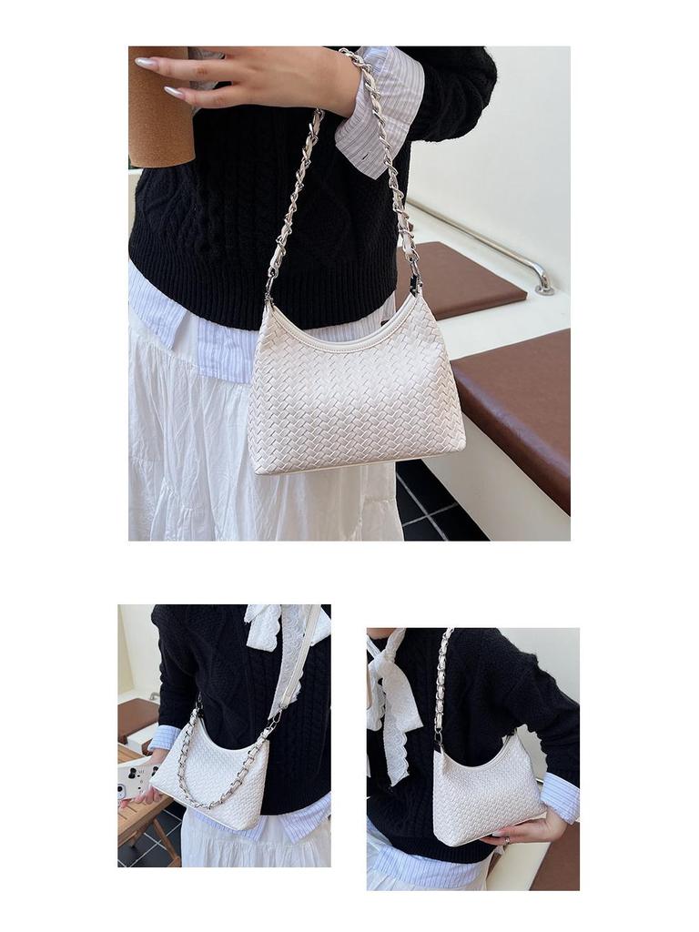 2025 Trendige gewebte Damen-Umhängetasche: Vielseitige Schulter- & Unterarmtasche