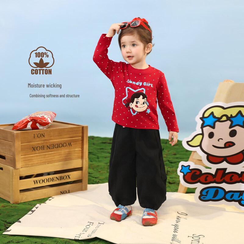 LUSON Baby Girls  Pure Cotton Lantern Harem Pants 100 чёрный