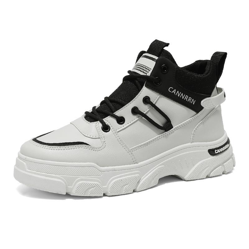 Autumn Men's Shoes New High-top Martin Boots Men's Trend Versatile Construction Site Work Tooling Shoes Non-slip Short Boots