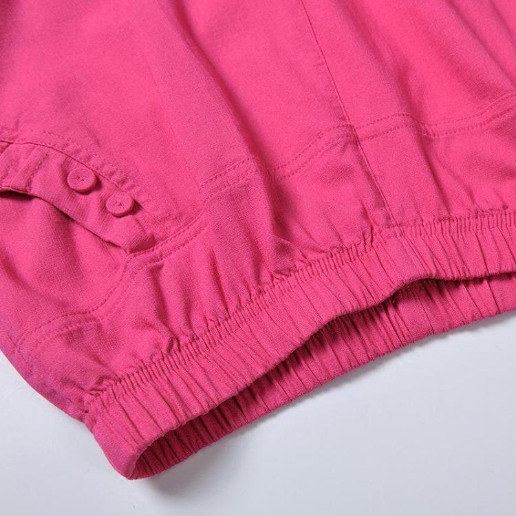 Ladies Plus Size High Waist Linen Pants Straight Trousers Long Office Work Pantalon
