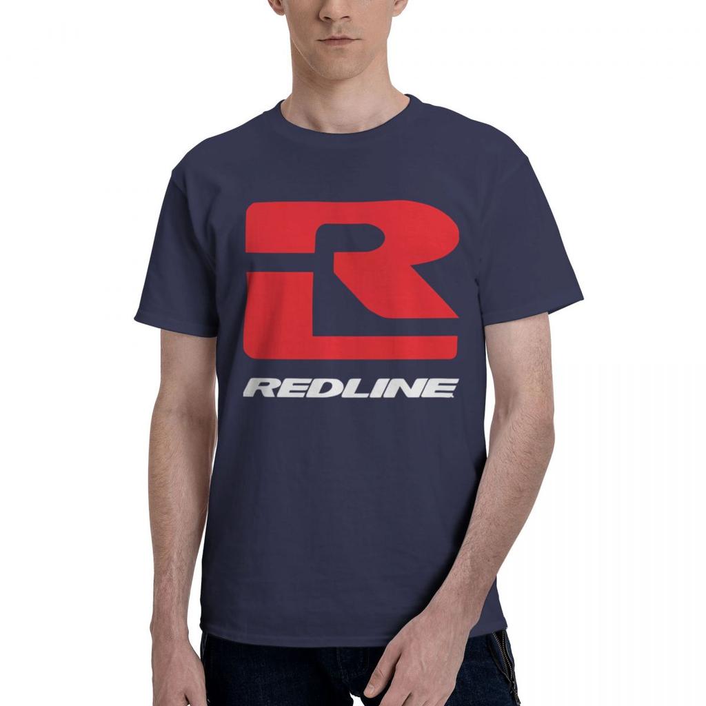 REDLINE 100 Katoen Casual Ademend Comfortabel Shirt Korte Mouw T-shirt T-shirt Mannen