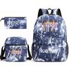 Katseye Kpop Girl Group Print Travel Backpack Laptop School Bag Set of 3, Unisex Large Capacity Daypack