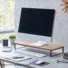 Lihitlab Computer Stand Monitor Stand Wood Grain MDF Desk Stand Standard Natural Width 59 X Depth 25 X Height 8cm Load Capacity 15kg A8001-35