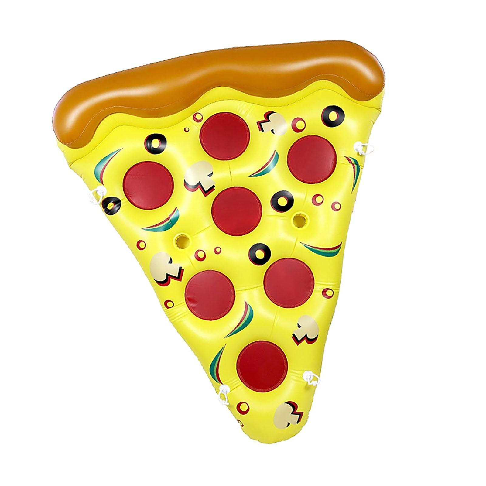 

Надувной плот для пиццы, Летний взрослый водный шезлонг, Красочная развлекательная надувная кровать для бассейна, Монтируемое плавание. One Size жёлтый