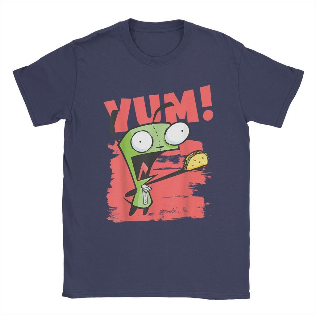 Invader Zim Gir Screaming Yum Men T Shirts Funny Tee Shirt Short Sleeve Round Neck T-Shirts 100% Cotton Gift Idea Tops