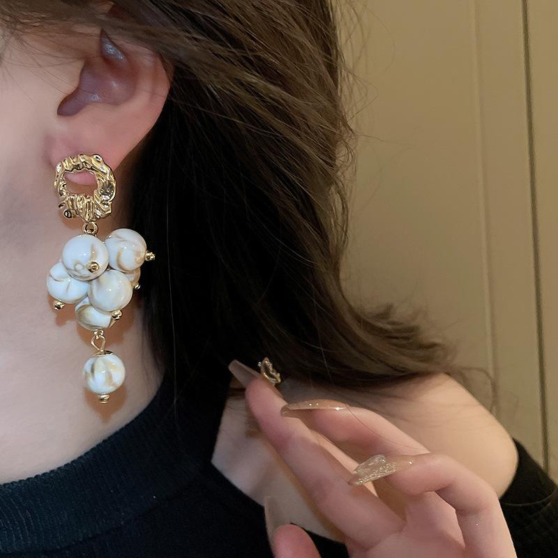 Modne kolczyki z okrągłymi frędzlami dla kobiet, przesadzone okrągłe kolczyki wiszące, biżuteria modowa, prezent