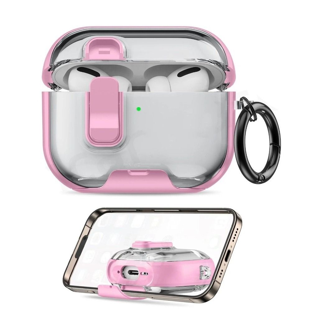 with Keychain Earphone Case Transparent Clear Shell for AirPods Pro 3 Headphone Accessories