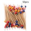 50 stücke Einweg bambus obst picks künstlerische obst picks liebe plum blossom fünf stern obst picks cocktail dekoration bambus picks