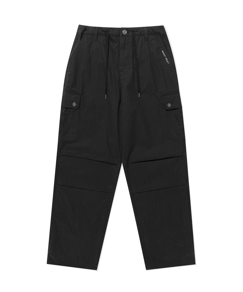 WACKY WILLY Women'S Cargo Parachute Pants Black