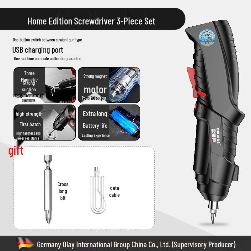 

Oulade Rechargeable Mini Electric Screwdriver Set - Compact, Multi-Functional Household Tool Kit