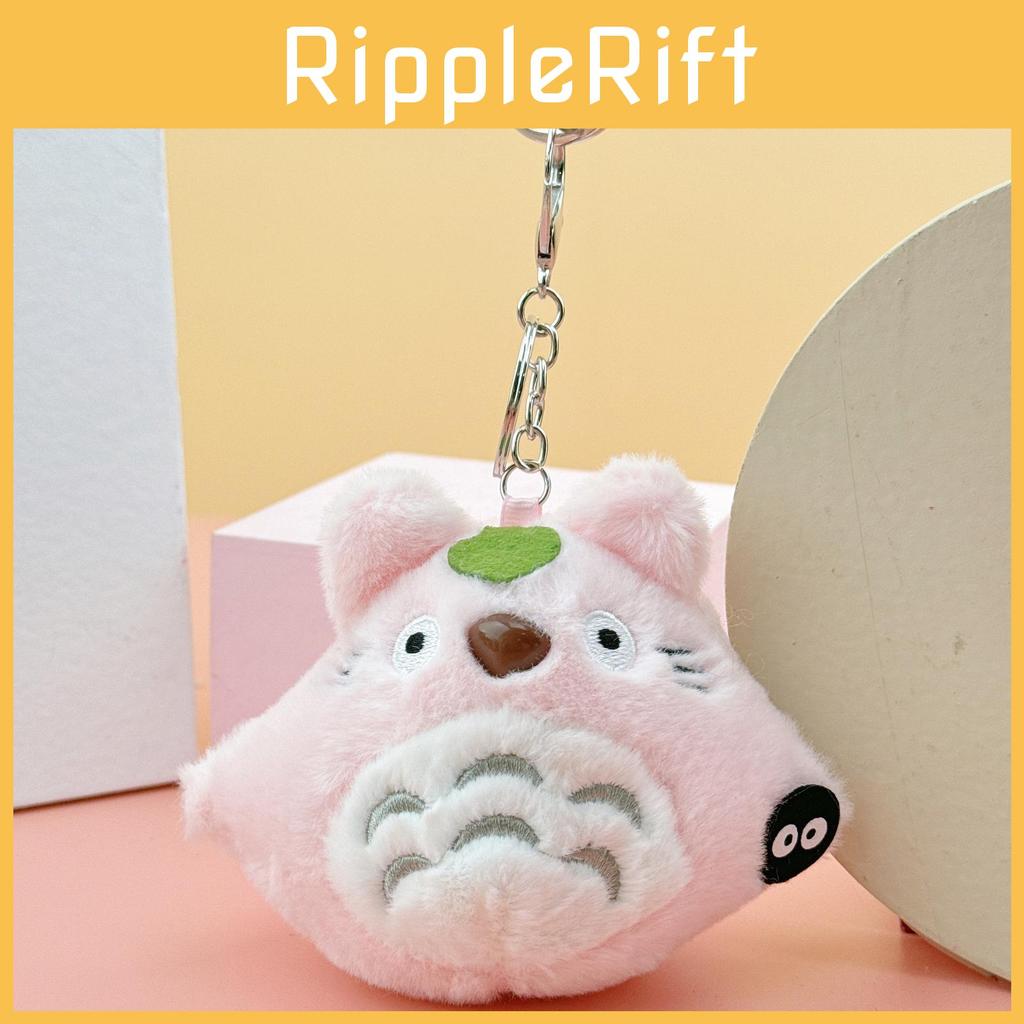 Mini Totoro Plush Toy Soft And Cute Cat Stuffed Animal Keychain Bag Charm**