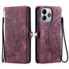 For Xiaomi Redmi Note 14 4G (163.25x76.55x8.16mm) Wallet Case Leather Phone Cover Skin Feel Totem Imprinted