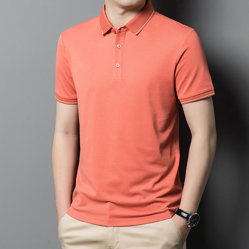 High-End Summer Men's Lapel Polo Shirt Short Sleeve T-shirt Men's Korean Trend T-shirt with Collar Half Sleeve Short Shirt