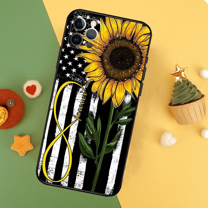 Sunflower Phone Case For iPhone 17 17Air 16 16E 15 14 13 12 11 Pro Max 12 13 Mini Shockproof Cover