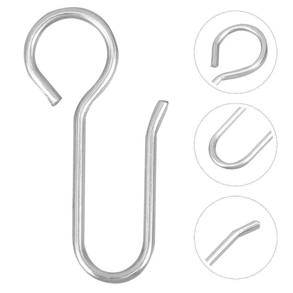 20Pcs New Drape Hook Pin Ceiling Metal Curtain Track Hooks Silver Shower Curtain Shower Curtain Hanger