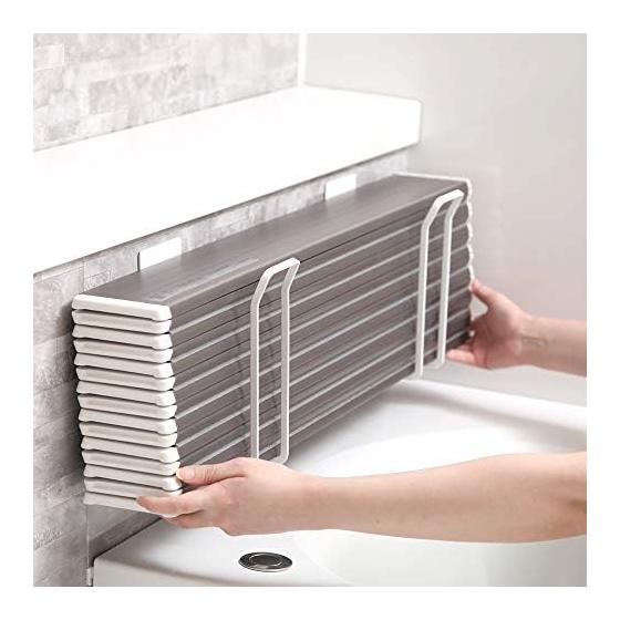 Yamazaki Jitsugyo Tower Magnetic Bath Lid Holder (Folding White 9942)