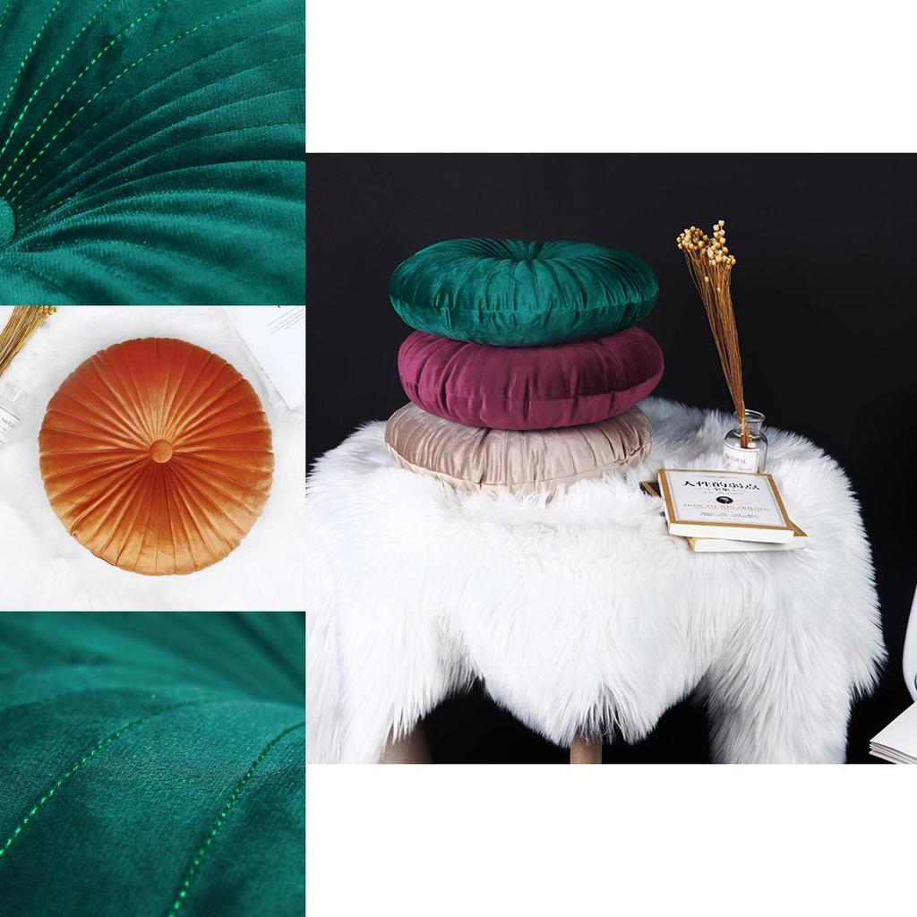 Cozy Round Pumpkin Back Seat Chair Cushion With Soft Velvet Touch And Durable Design