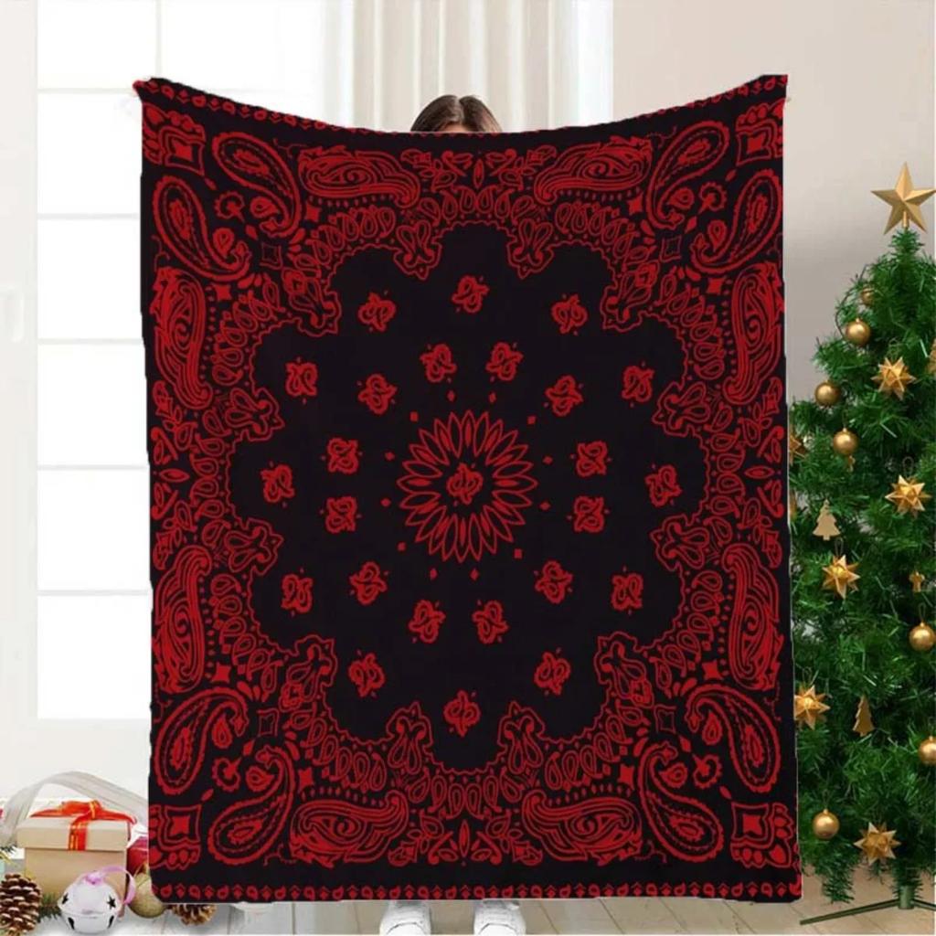 AztecInspired Geometric Flannel Throw Blanket Bohemian Style Sofa Blanket for Home Decor Camping Gift for Family Cozy Warmth