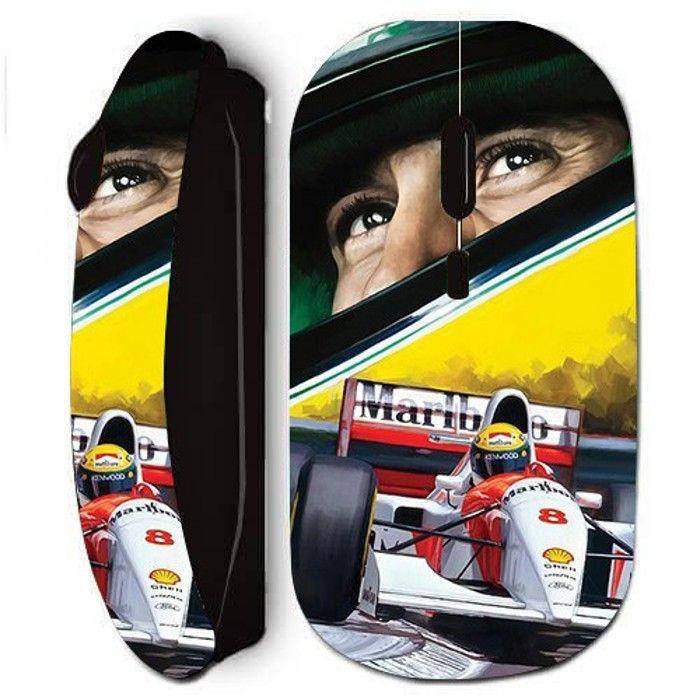 Wireless Mouse - Ayrton Senna - Mclaren Legend - Black - Wi-Fi - Nano USB Key