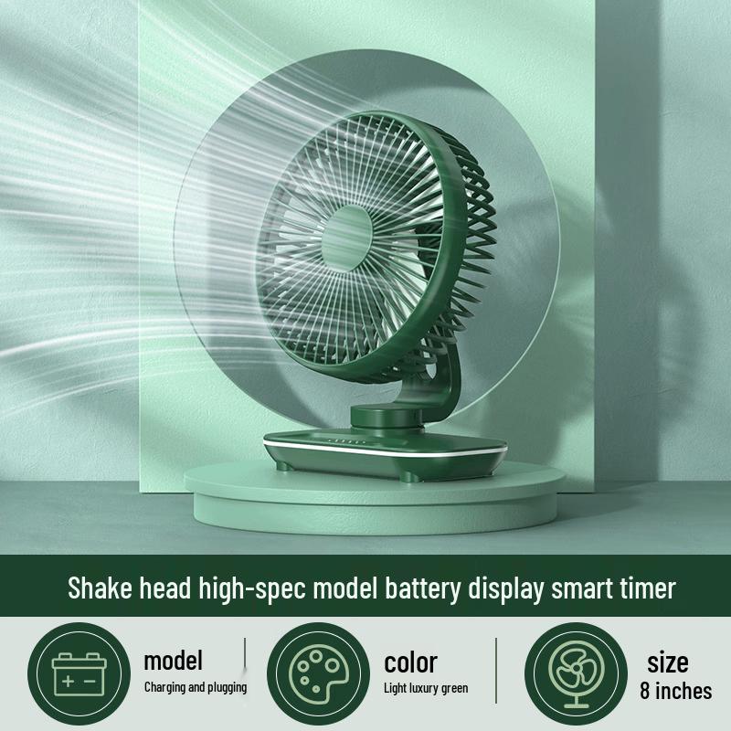 Yabuka Oscillating Rechargeable USB Desk Fan