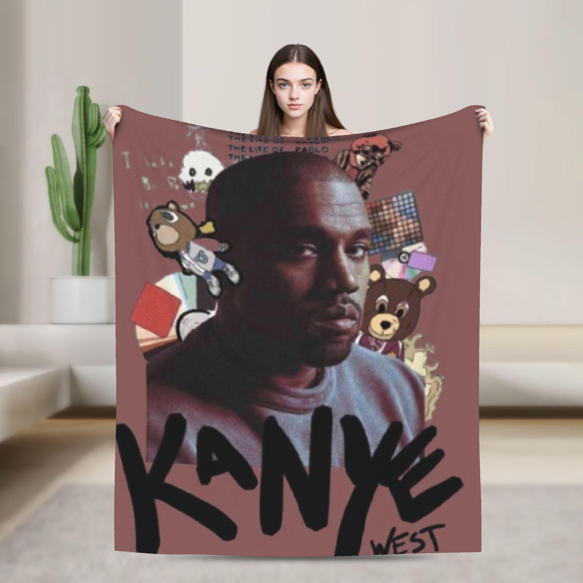 

Warm Soft Blankets Camping Kanye West Meme Throw Blanket Flannel Bedspread For Couch Chair Sofa Bed Street Trend Sofa Bed Cover 30x40in