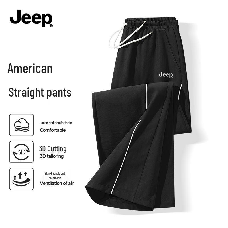 JEEP Men s Summer Loose Wide-Leg Casual Pants XL
