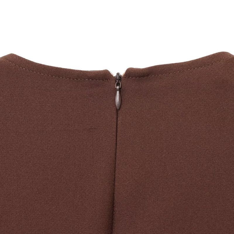 Kaslead New Women Clothes Western Style Fashion With Belt Crepe Midi Dress 3897166