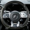 Coprivolante Auto Cucito a Mano con Segno Rosso per Mercedes Benz AMG CLA CLS GLB GLE W177 W167 R190 W205 W222 Interni Auto in Camoscio