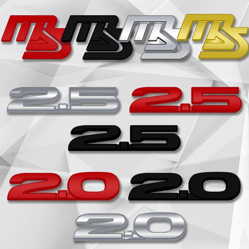 Zinc Alloy MS 2.0 2.5 Badge QGXE4T Car Body Trunk Grille Decal Sticker For Mazda MX5 CX30 CX60 CX4 CX5 CX7 Demio Axela Atenza Styling