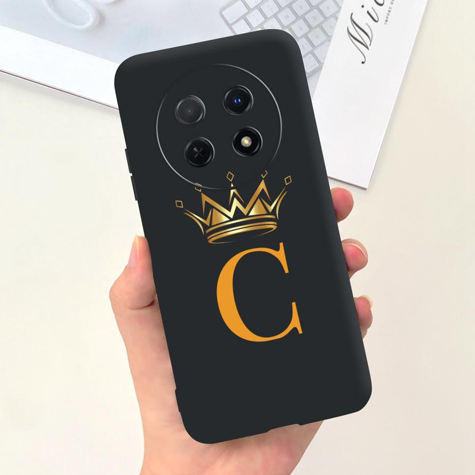 For Huawei nova Y91 4G Case Fashion Flower Letter Luxury Crown Soft Silicone Back Cover For Huawei nova Y 91 STG-LX1 Phone Cases