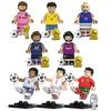 Porte-clés Figurine de Joueur de Football en Briques, Pendentif Figurine d'Action Étoile du Football, Cadeau pour Fan de Sport, Style Étoile du Football