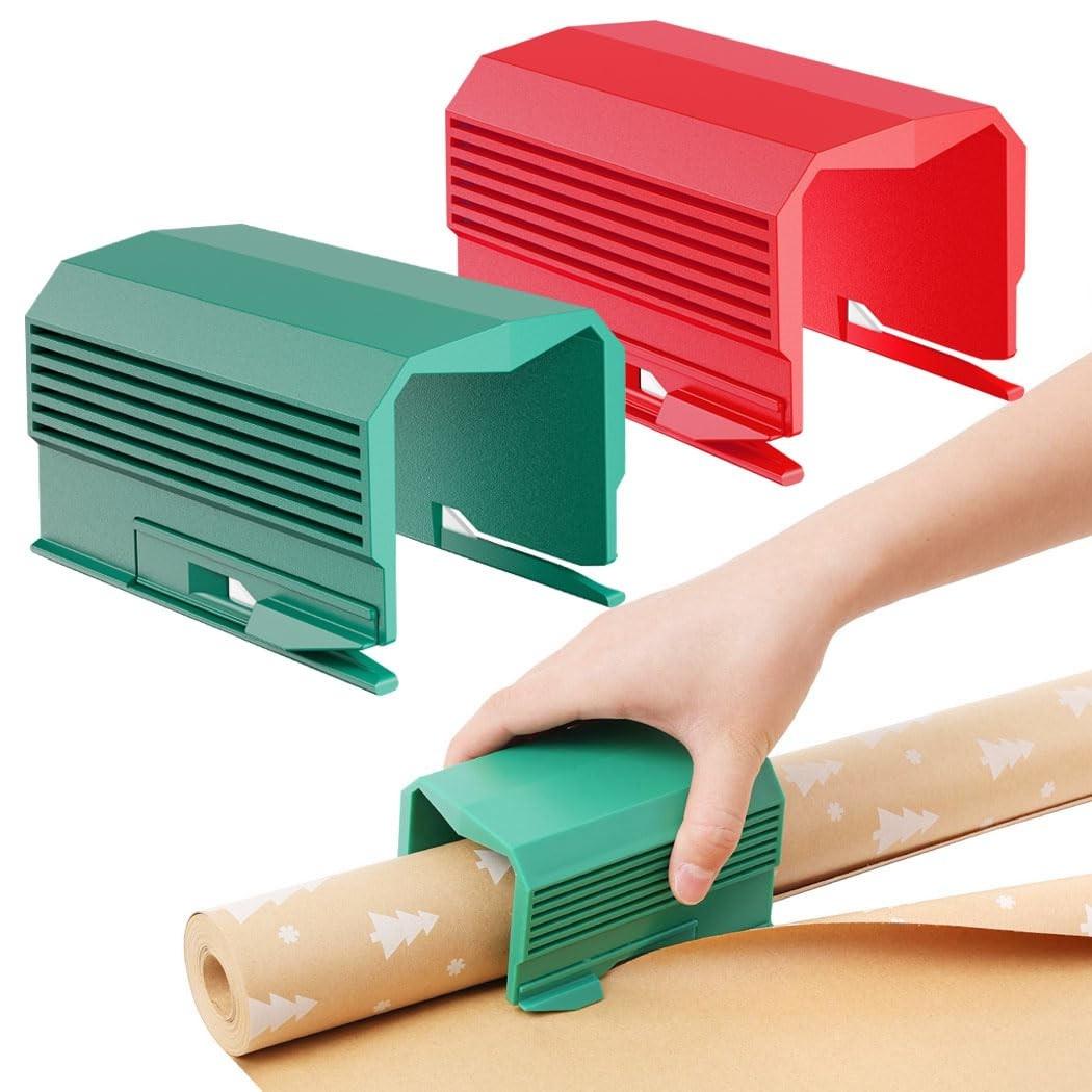 

2 шт. резак для упаковочной бумаги, рождественские резаки для рулонов бумаги, набор инструментов для резки бумаги, подарочная упаковка One Size