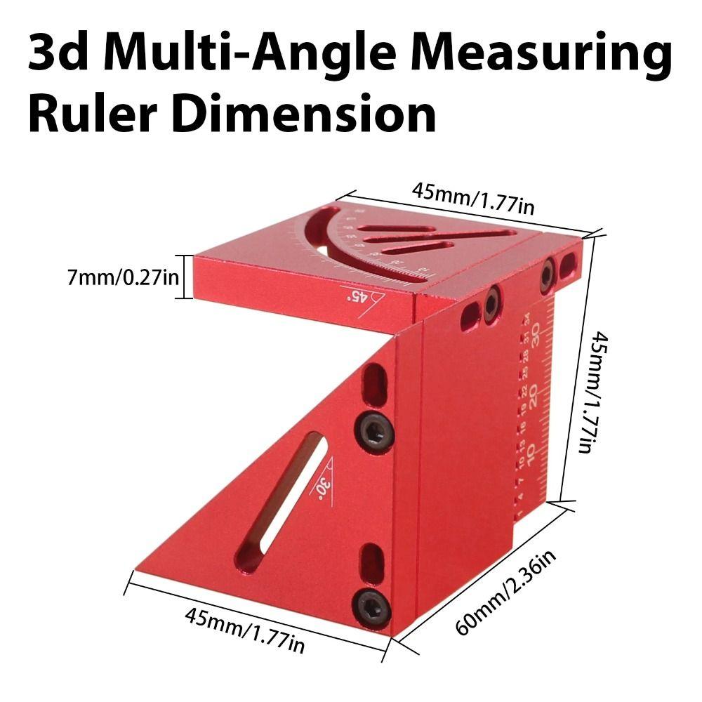 Aluminum Zinc Zinc Alloy Square Dovetail Jig Multifunctional T-shaped Angle Ruler DIY Enthusiasts