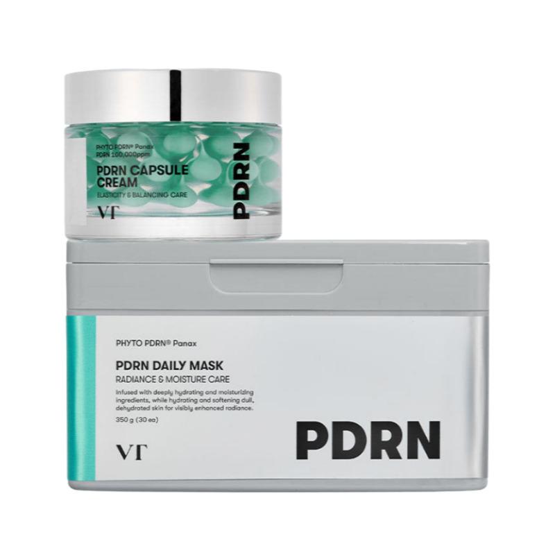 VT COSMETICS PDRN Capsule Cream 100 (50ml) + Daily Mask (30 Sheets) Duo Set