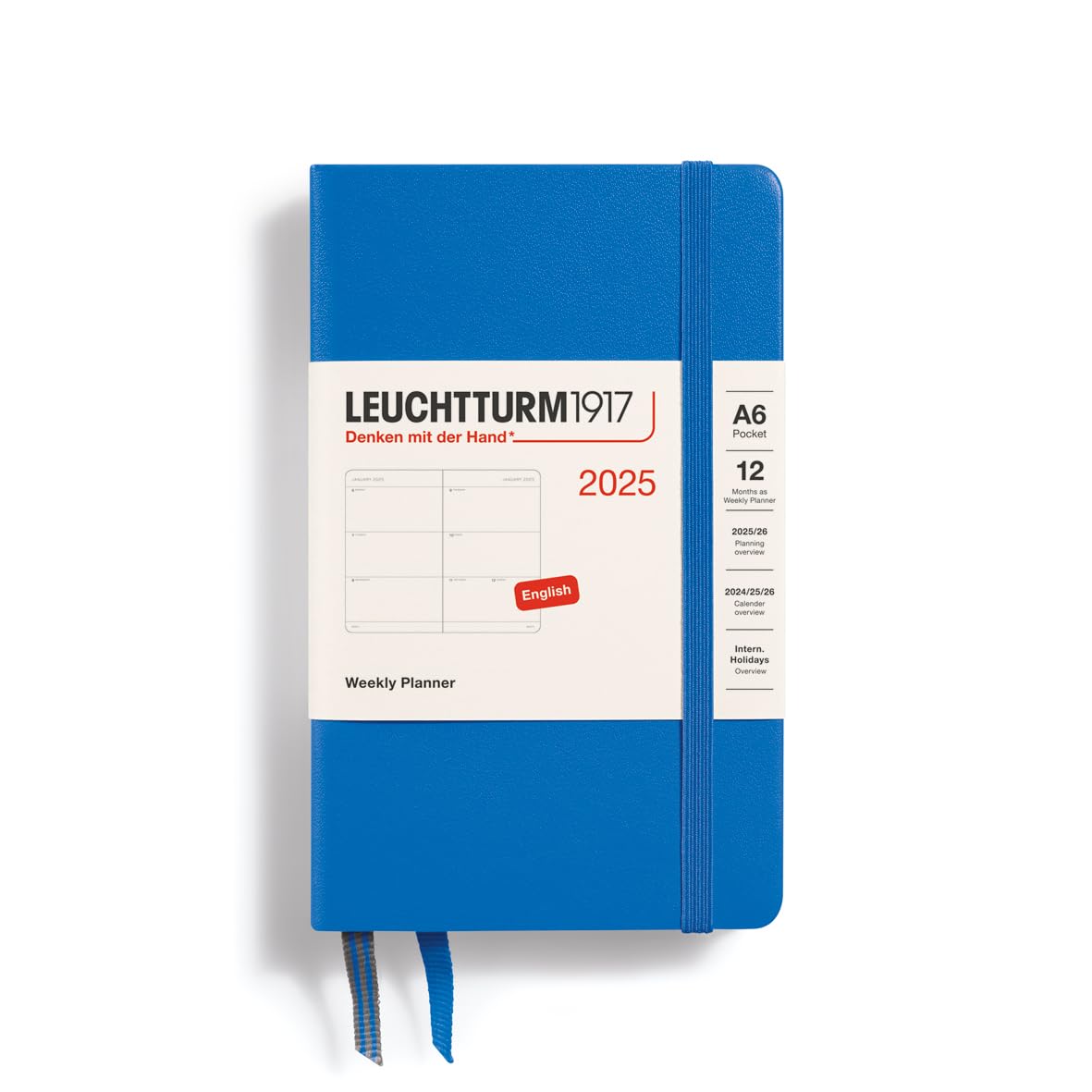

Leuchtturm 2025 January A6 Weekly Horizontal Officially Imported Planner, Start, Sky, 370782,