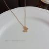 18K Gold Titanium Rhombus Clavicle Chain Necklace - Women’s Trendy Geometric Choker Pendant